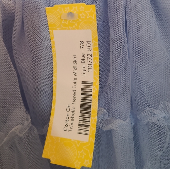 Girls Tulle Skirt NWT size 7/8 "Trixiebelle" Blue - Picture 7 of 7